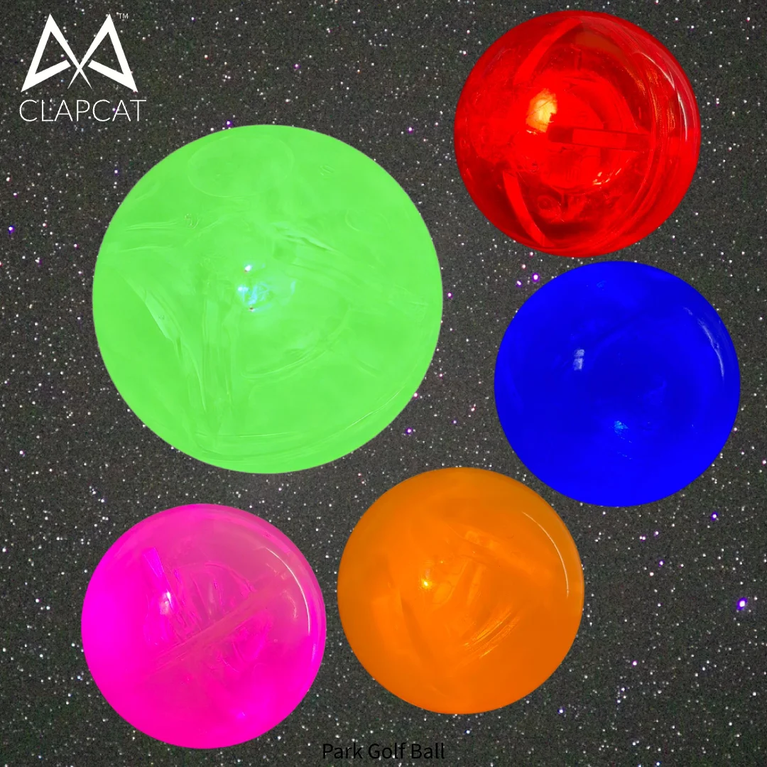 Clapcat Park Golf Ball 3 Layers LED Park Golf Ball 60mm Blue Red Pink Yellow Orange