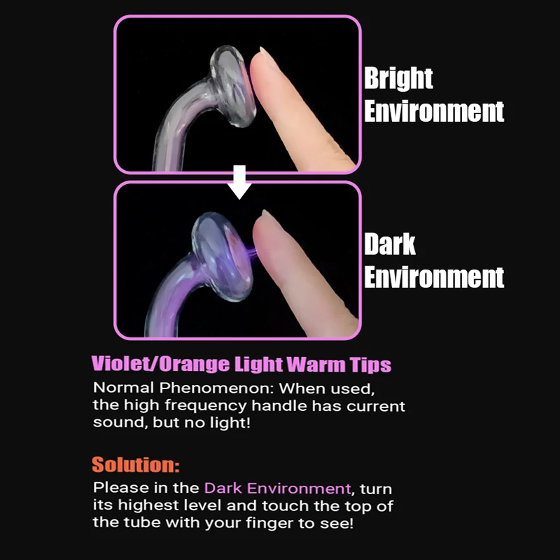 أقطاب كهربائية بديلة عالية التردد أنبوب زجاجي عصا العلاج الكهربائي للوجه العناية بالبشرة مزيل البقع جهاز التجميل عصا العلاج