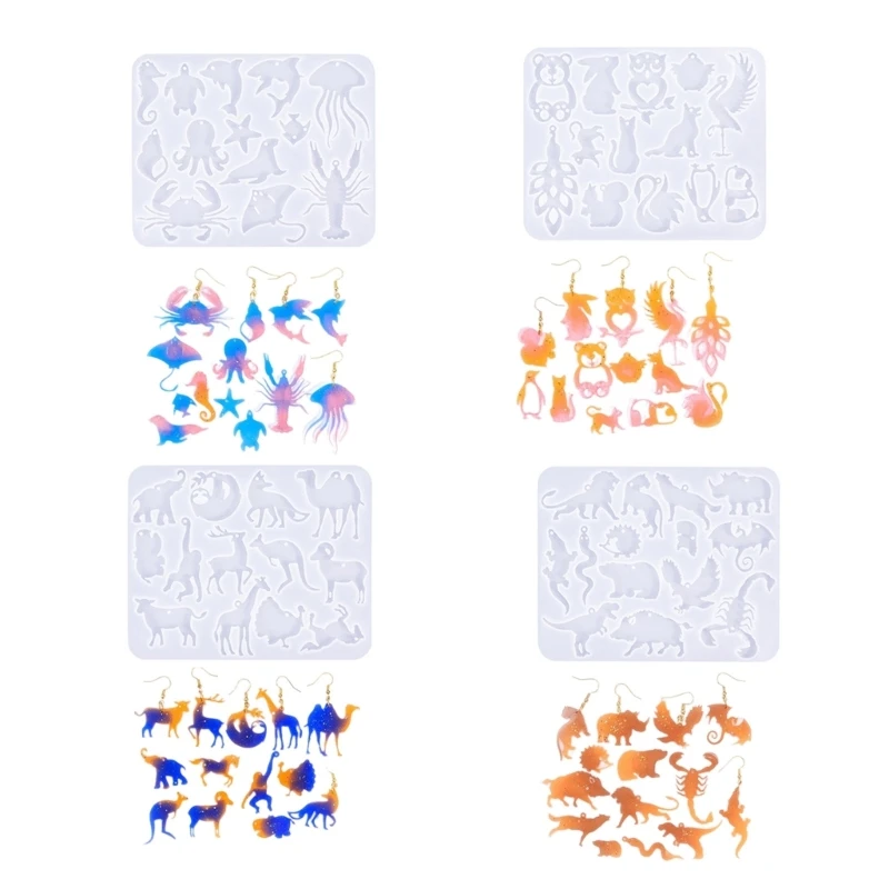 

Safe and Portable Silicone Earring Molds with Adorable Animal Patterns for Women