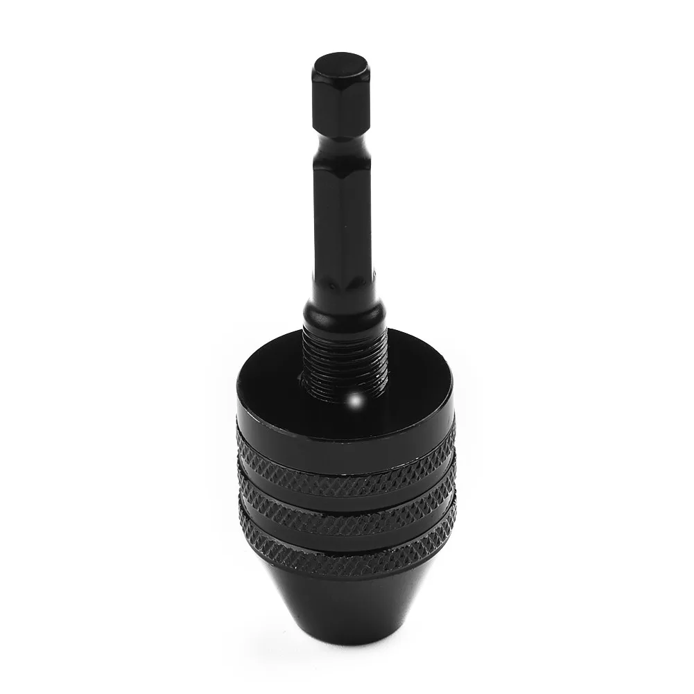 

Drill Chuck Adapter with 1/4 Inch Hex Shank and Keyless Operation to Allow Standard Drill Bit Compatibility on Power Drivers
