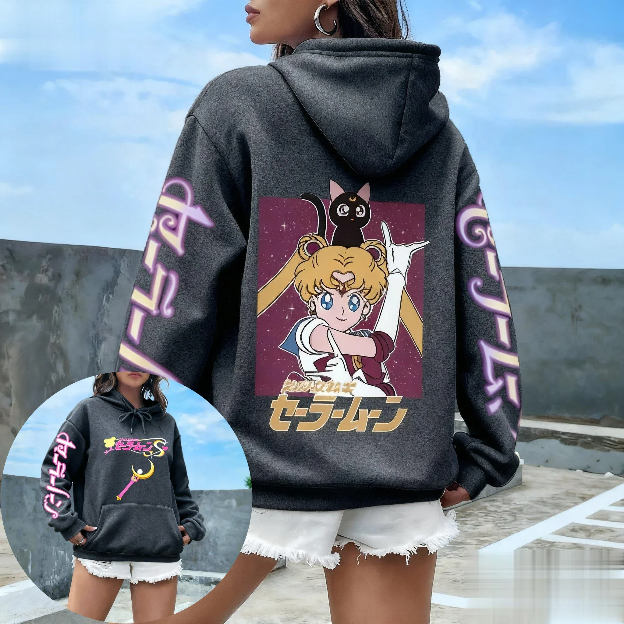 بحار القمر 2026 جديد حار أنيمي للجنسين المرأة هوديي البلوز طويلة الأكمام عادية اليابانية الكرتون طباعة الخريف الشتاء الموضة #4