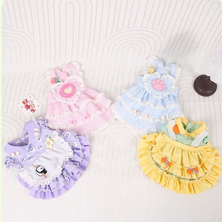 Spring New Maid Love Strap Skirt Blue Pet Lace Cake Skirt Dog Cat Pet Clothes Dog Dresses for Small Dogs Puppy Clothes