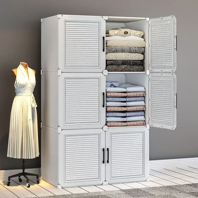 Simplicity Household Dustproof Clothes Cabinets for Plastic Assemble Storage Rack Foldable Multilayer Wardrobe Furniture New