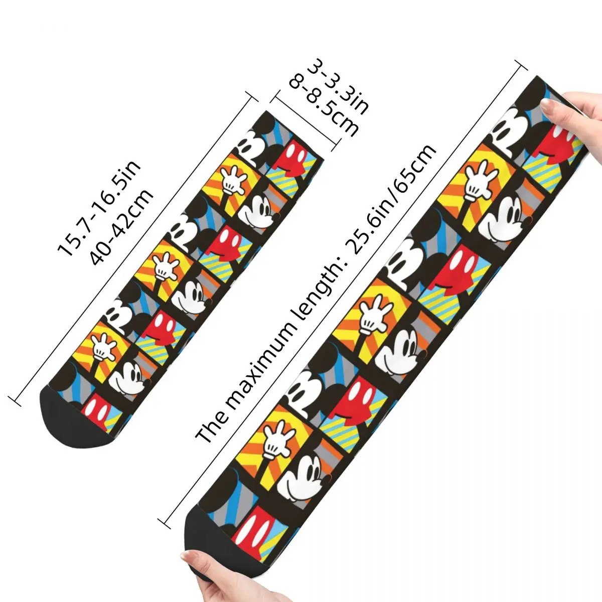 Hip-Hop-Cartoon neue Anime Figuren Mickey Mouse Basketball Socken Polyester lange Socken für Frauen Männer