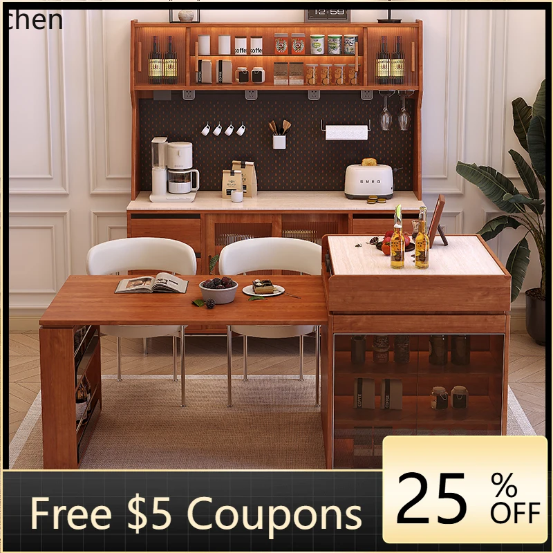 

Household Storage Multifunctional Dining Table Kitchen Island Dining Table and Chairs