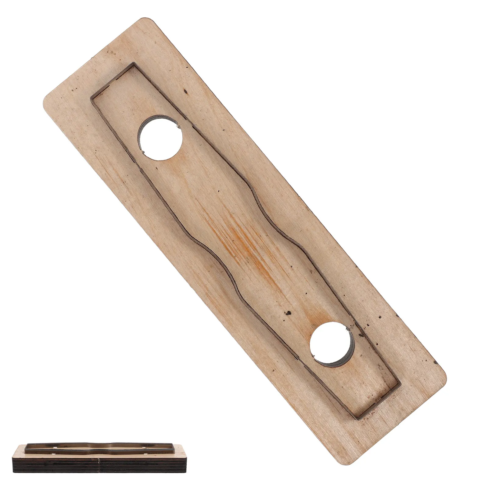 

Craft Cutting Die Wooden Base for DIY Keychain Mold Strap Making Hole Punch Tool Die Cutting Wood Keychain Mold