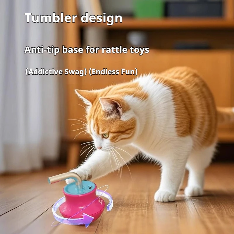 Cat Toys for Indoor Laser Pointer, Interactive Cat Toy for Bored Adult Cats, Random Trajectory and Tumbler Base, Laser for Cats