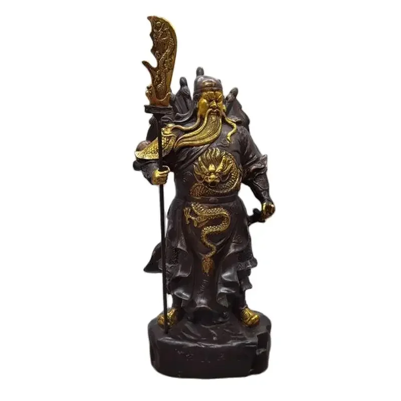 Zhongyi Guan Gong Copper Gilded Guan Gong Home Decoration Brass Guan Er Ye Decoration Opening Gift