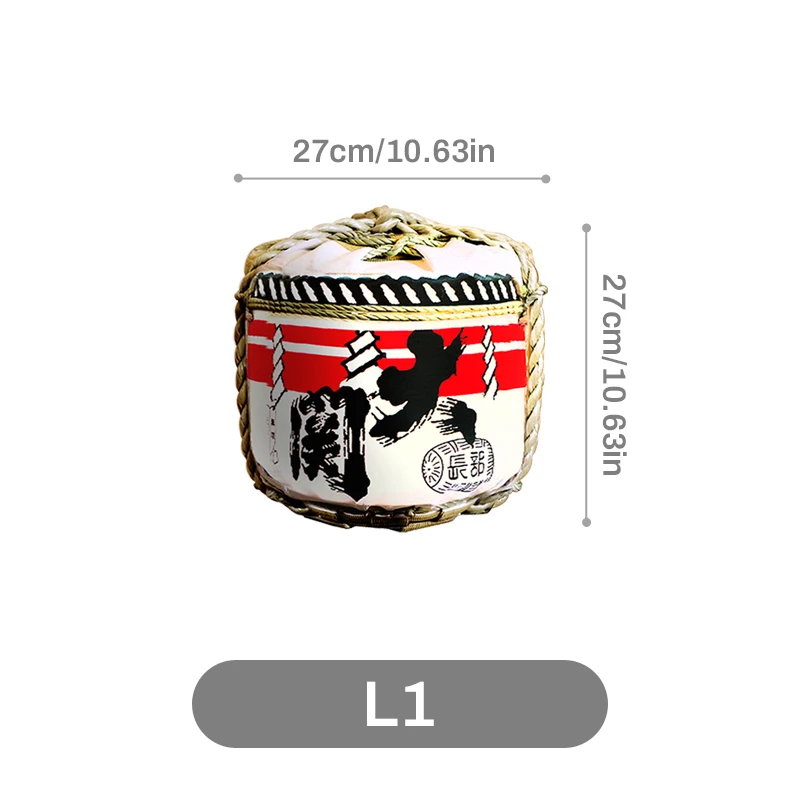 Japanese Simulation Sake Jar Traditional Barrel Sushi Shop Restaurant Display Foam Wine Barrel Club Pub Bar Decor Furnishings image 3