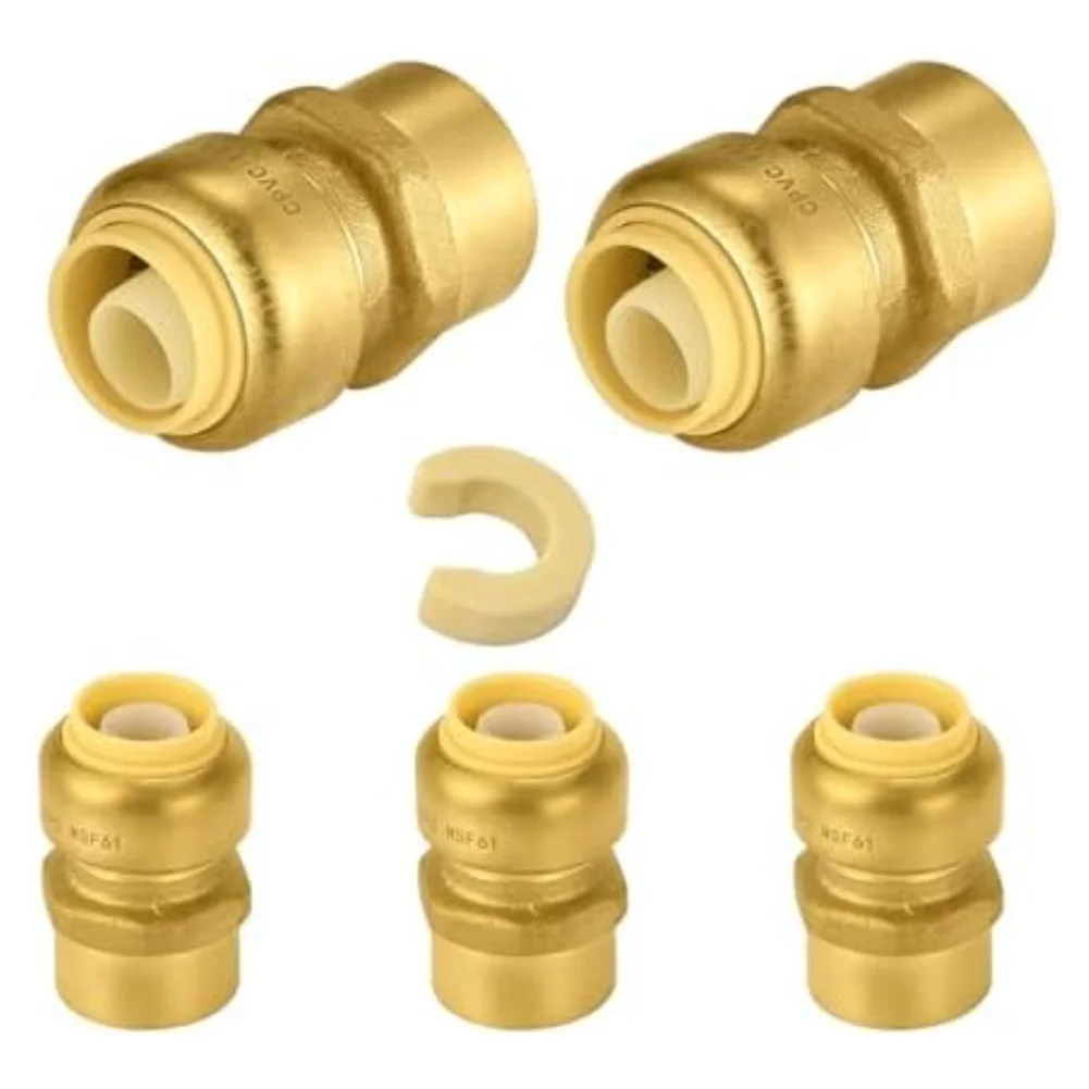 

Female NPT Adapters Brass Adapters For Contractors Disconnect Clip Included Effortless Installation LF Brass Construction