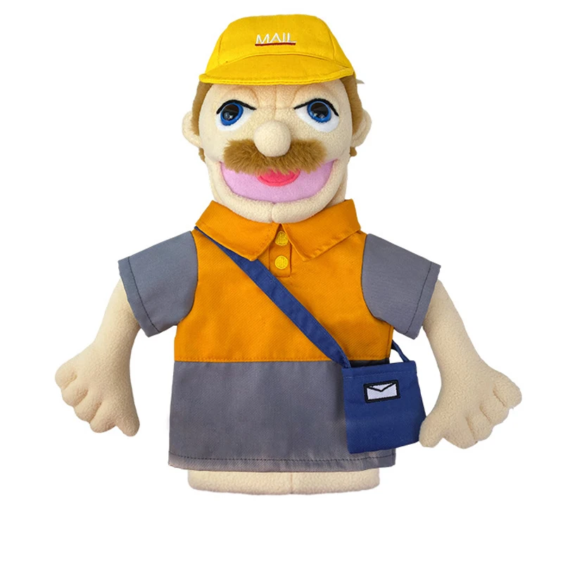 

Cartoon Professional Hand Puppet Plush Toy Postman Mouth Can Move