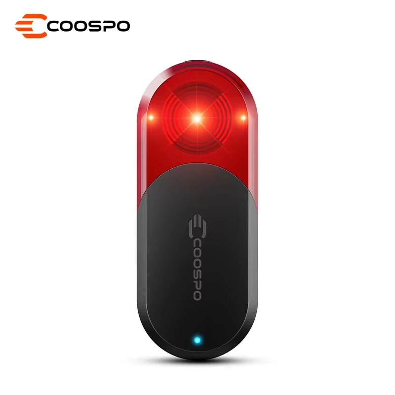 Coospo TR70 Smart Bike Radar Tail Light 140m Vehicle Detection 40° Blind Spot Alert Bicycle Rear Light ANT+ Bluetooth IP67