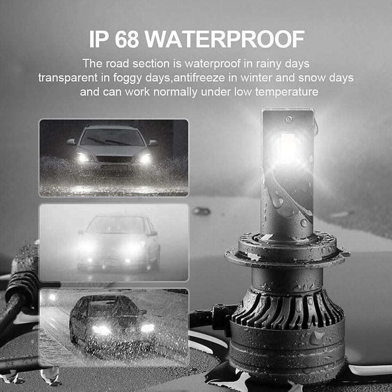 H1 H4 H3 H11 H7 LED Headlights LED Car Modified High Brightness Headlights H7 6000K Car Light Bulbs Auto Fog Light