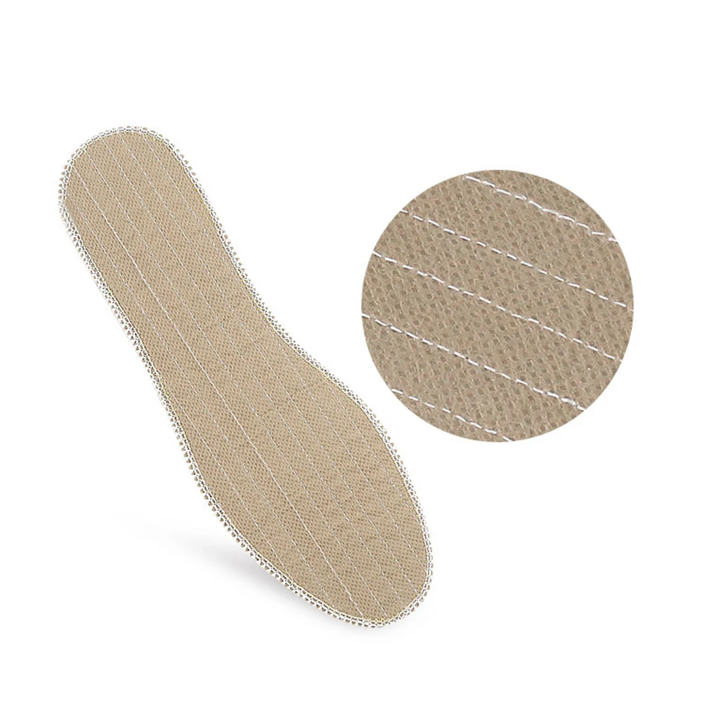 

4 Pairs Deodorizing Insoles Bamboo Charcoal Sweat Absorbing Breathable Shock Absorption Men Women Casual Shoes Boots Linen