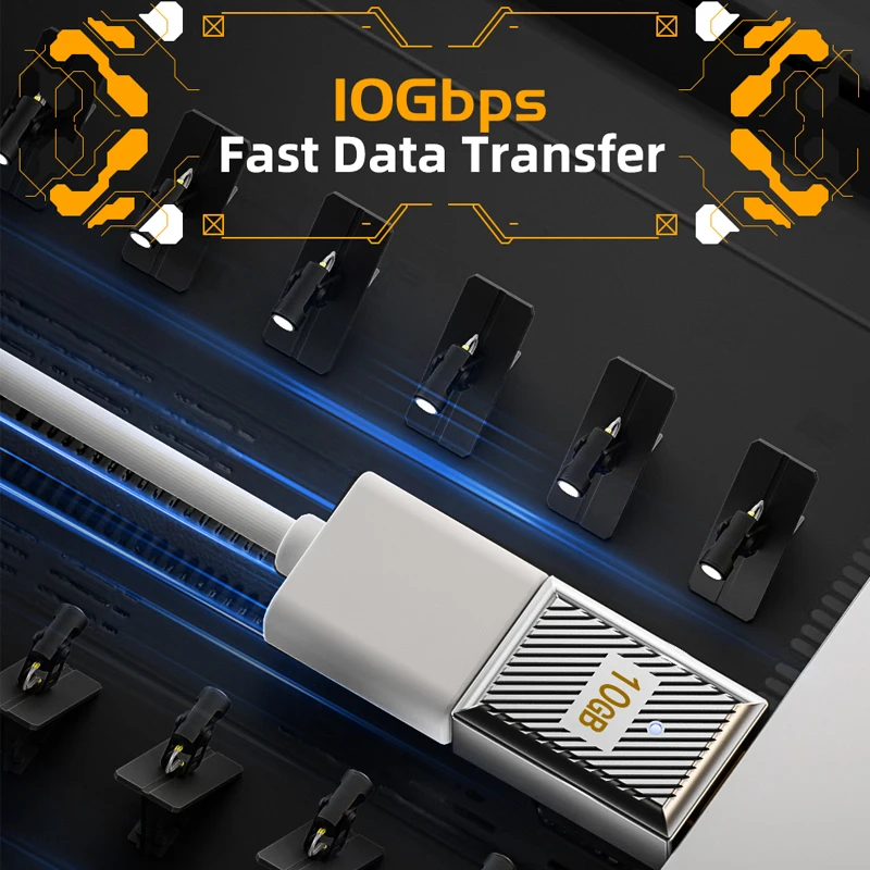 120W USB Type C OTG Adapter USB A to USB C Fast Charge Converter 10Gbps Data Sync Connector PD100W 140W 240W USB C to C Adapter