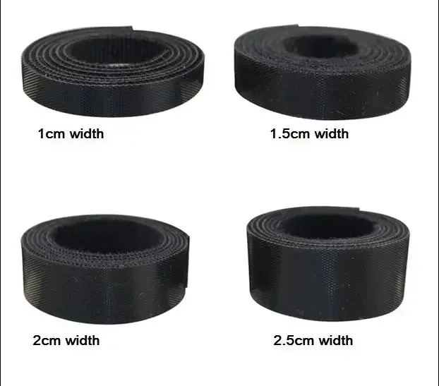 5meters black self adhesive strong Short Hook and loop tape Back to  Cable Tie Nylon  fastener
