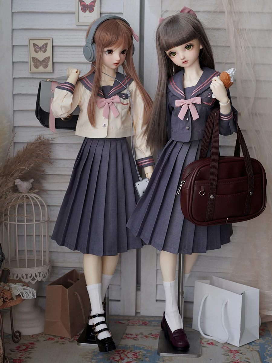 1/3 BJD Doll Fullset with Clothes Shoes BJD Wig Bald Head Princess Doll Wedding Dress School Uniform JK Suits DIY Dress Up Toys
