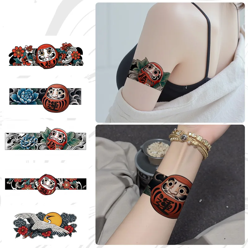 Colorful Armband Tattoo Sticker Waterproof Sweat Proof Long Lasting Fake Tattoos for Music Festival Party Summer Vibrant Designs