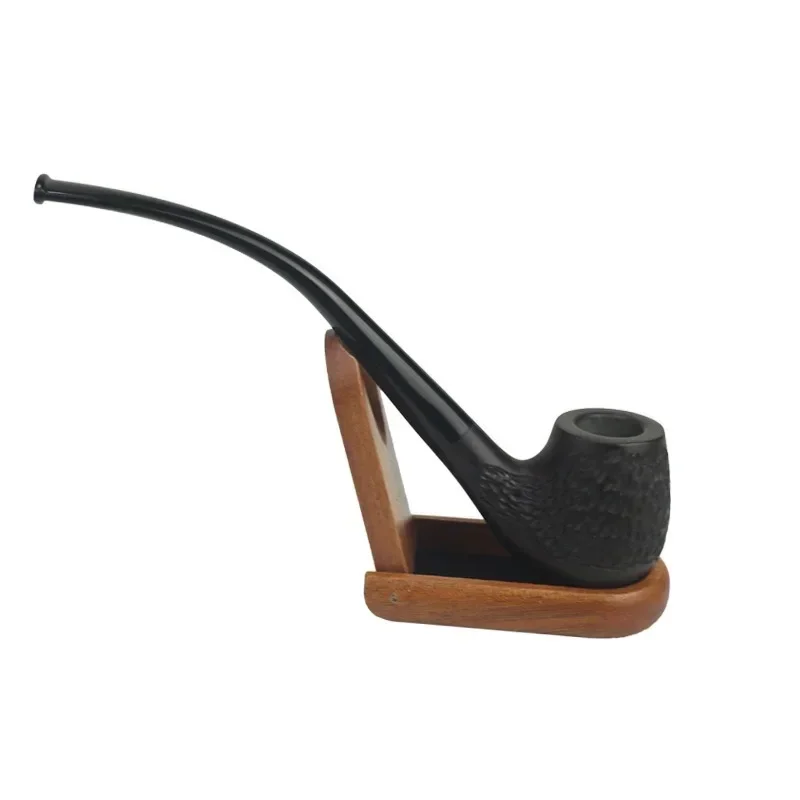 Churchwarden Long Stem kevazingo wood Smoking Pipe 3mm Filter Wooden Tobacco Pipe Acrylic Mouthpiece