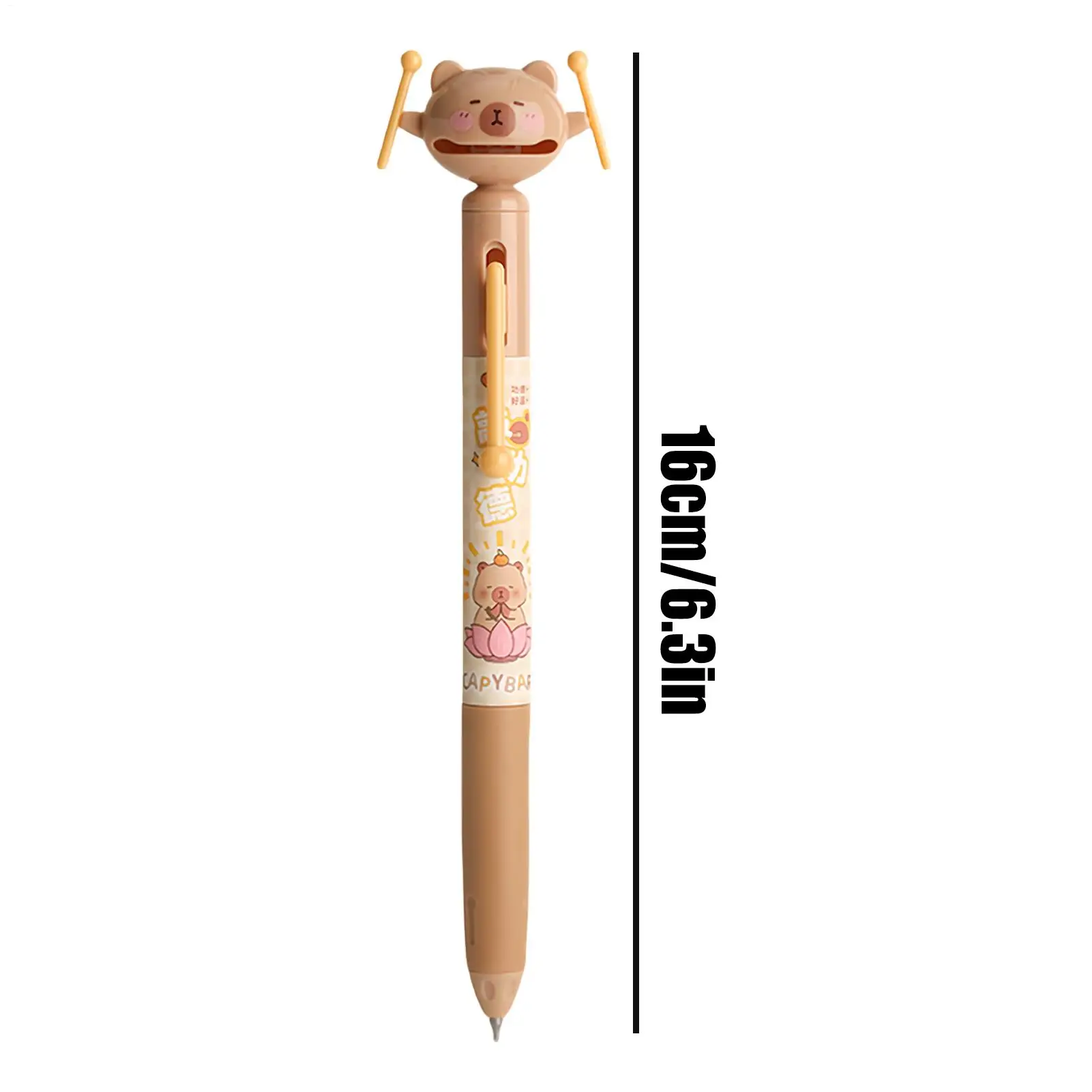 أقلام حبر كابيبارا قابلة للسحب حبر أسود جل أقلام التجفيف السريع مكتب الملحقات مضحك اللوازم المدرسية القرطاسية للفتيات الفتيان