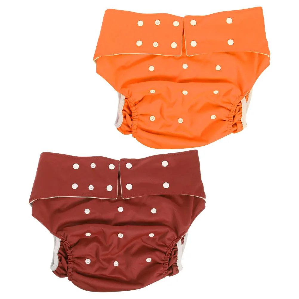 

2 шт. многоразовых подгузников для взрослых, моющихся, непромокаемых, для защиты от недержания, для использования в больнице, дома, ночью, с регулируемым эластичным поясом