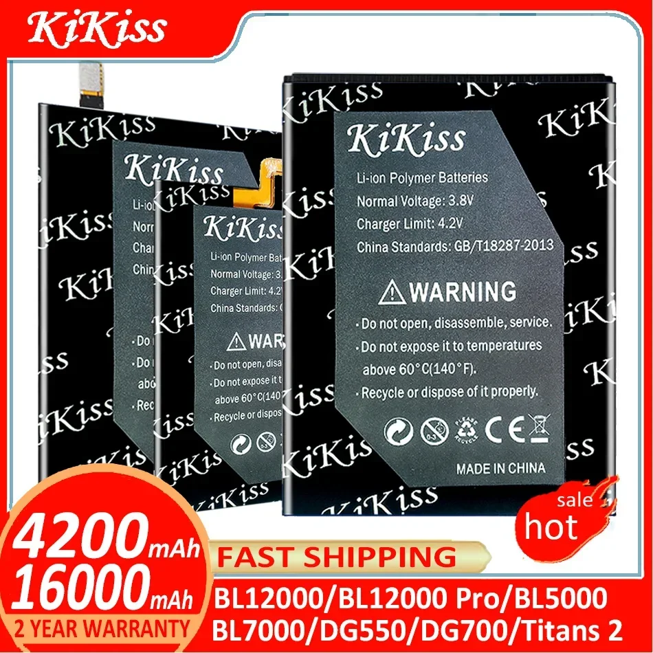 KiKiss Battery For Doogee BL12000 /BL12000 Pro BL5000/BL7000/DG550/DG700/Titans 2/Titans2 Batterij + Track NO