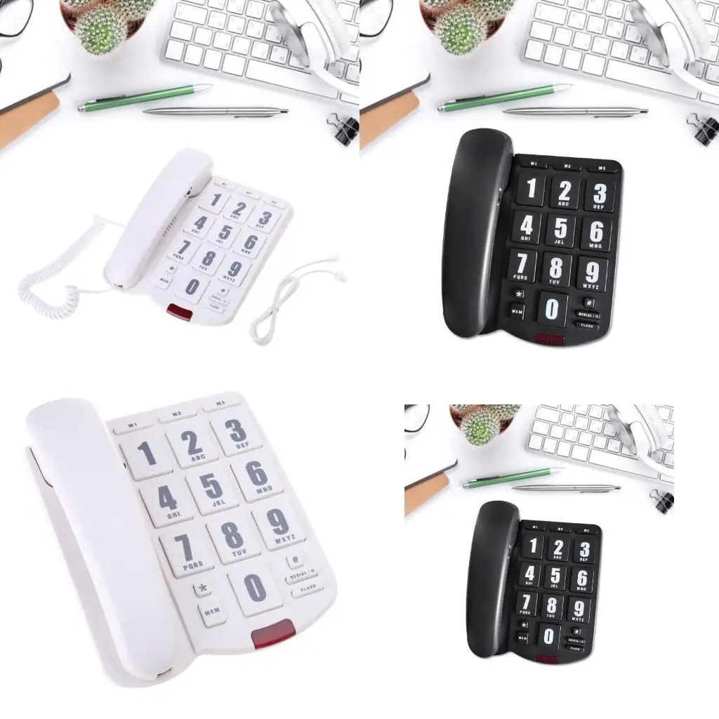 R53C PK3000 Big Button Landline Phone Desktop Telephone- Amplified Sound
