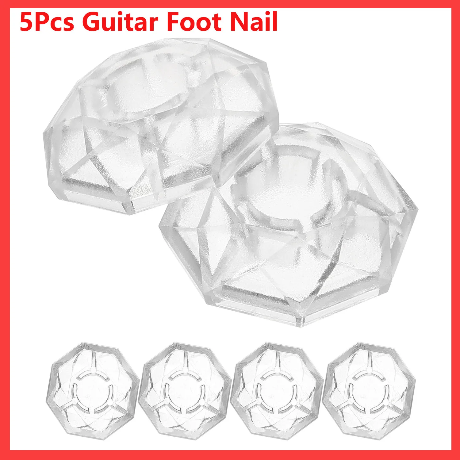 

5 Pcs Guitar Footswitch Diamond-shaped Nail Hat Guitar Effect Pedal Footswitch Toppers Cover Effects Cap Accessory Caps