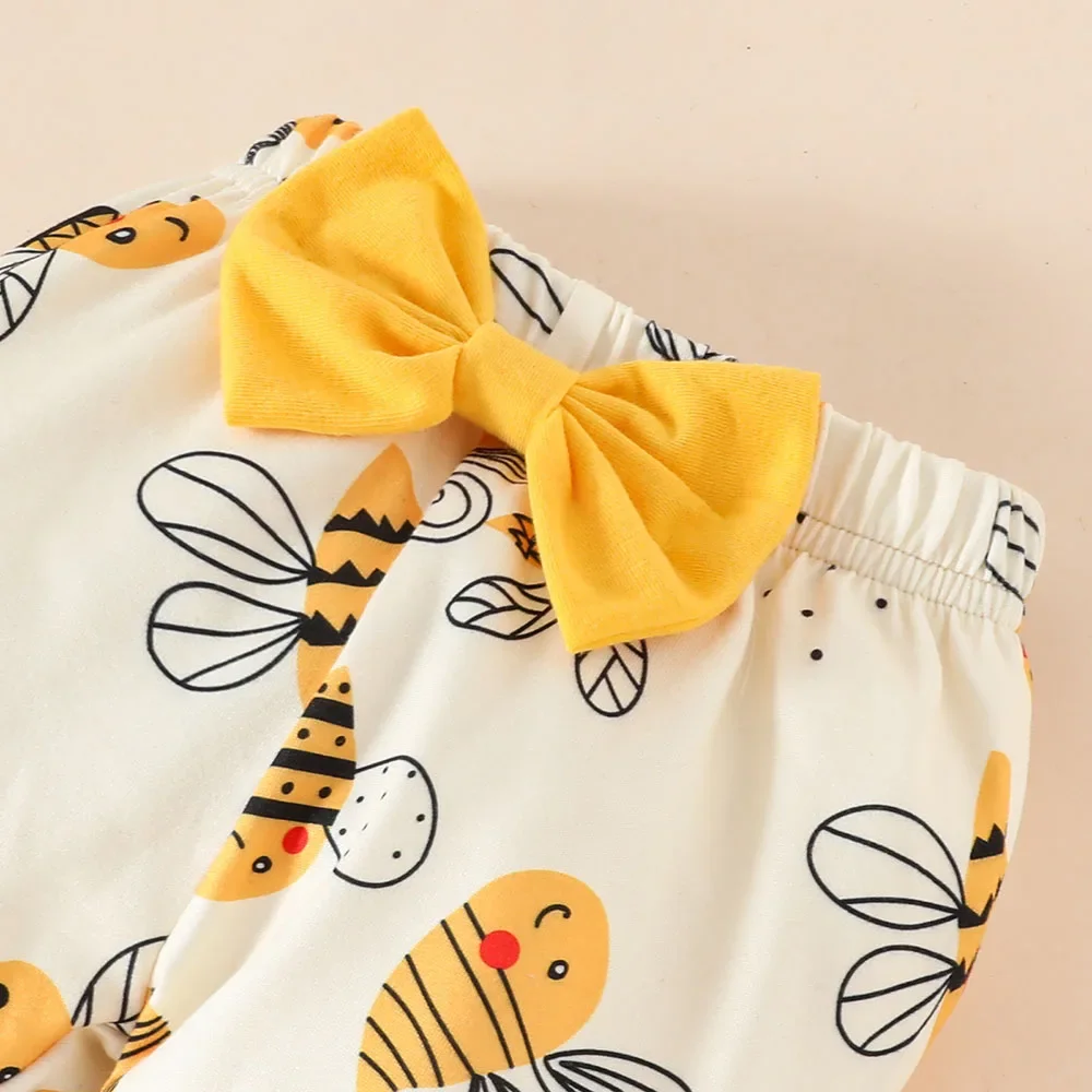 0-18 M Baby Girls Clothes Set 3Pcs New Autumn Infant Bodysuit Set Toddler Girls Cute Cartoon Print Bell-bottoms with Headband