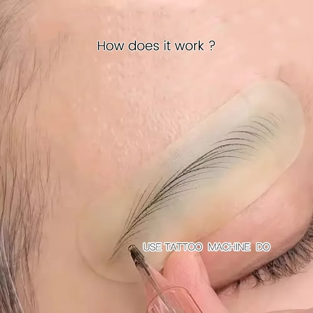 Eyebrow Protection Waterproof Tape Tattoo Real Operation Transfer Sticker Skin Eyebrow Line Practice Permanent Silicone Tattoo