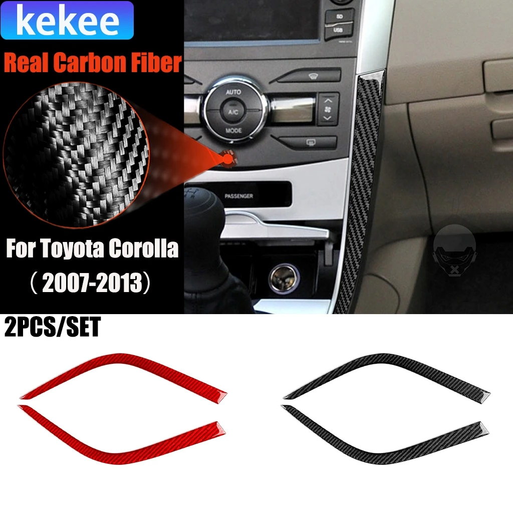 

Carbon Fiber Car Accessories Center Console Sides Modified Interior Trim Cover Sticker For Toyota Corolla 2007 2008 2009-2013