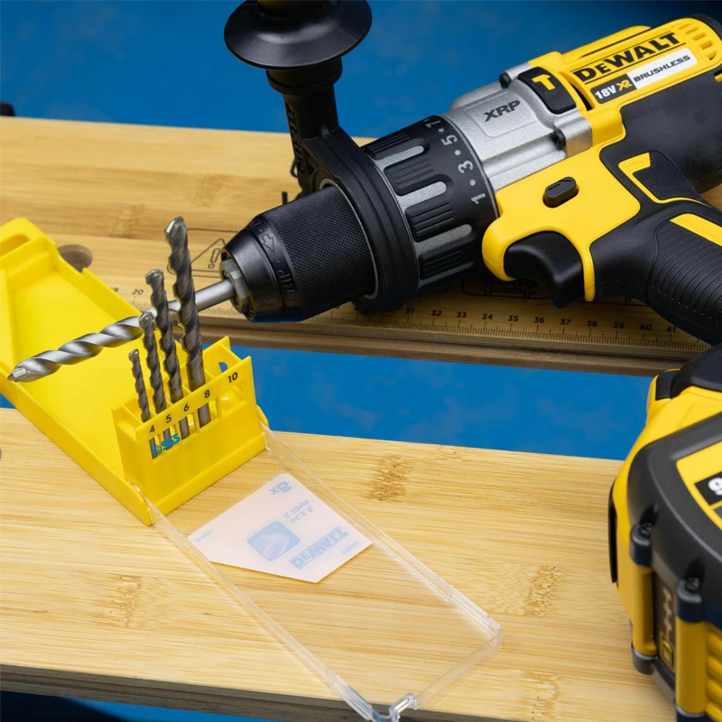DEWALT DT6952 Masonry Twist Drill Bit-Set Wear Resistant Multifunctional Bits Power Tool Accessory 4,5,6,8,10MM 5-Piece