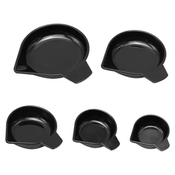 5 Sizes Weighing Powder Pans Scale Pan Black Plastic For Weigh Liquid Powder Gems