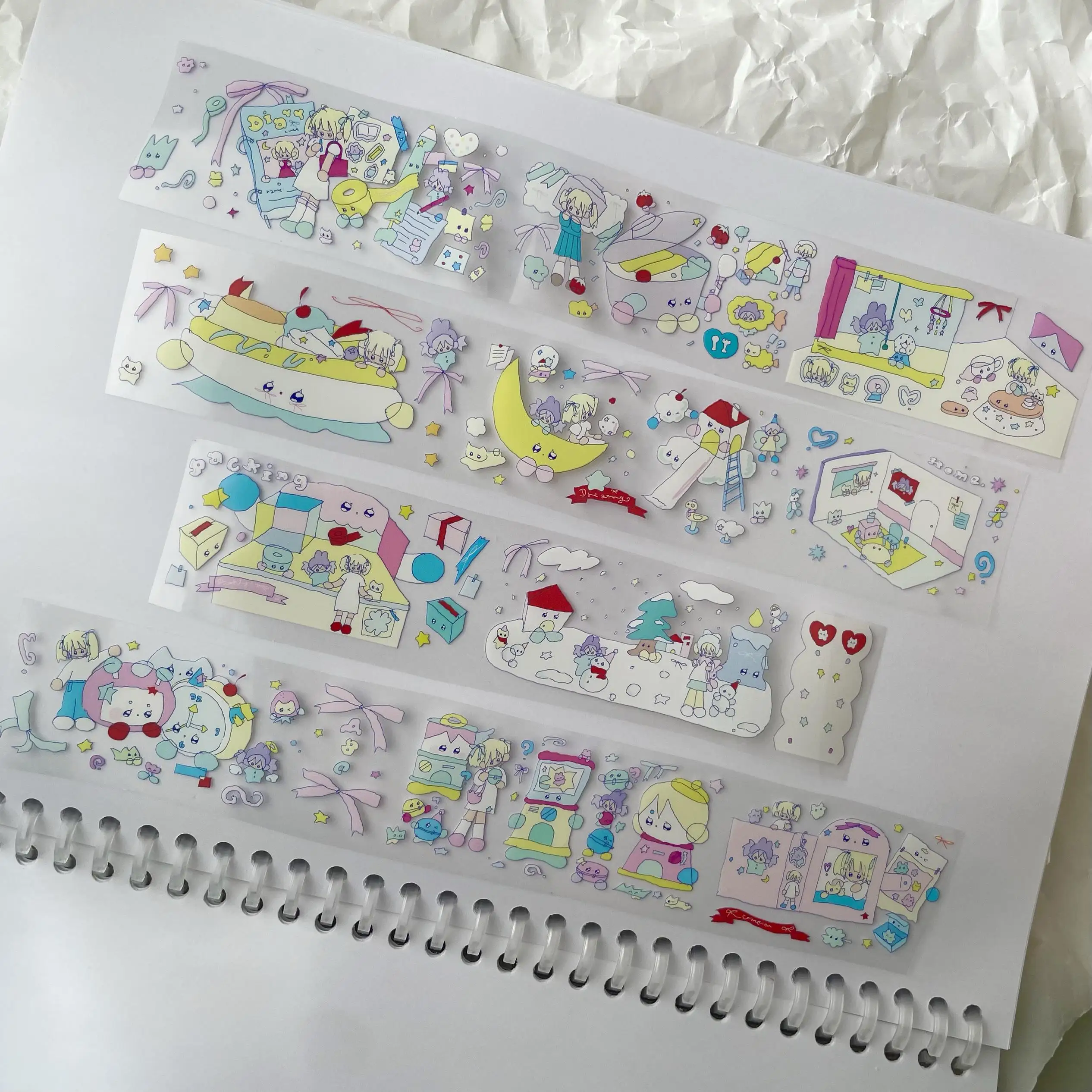 50 Designs Basic Journal Planner Collection Small Sand Dune Concentric Circle Basic Symbol Dot Planner Die-Cut Tape Stickers