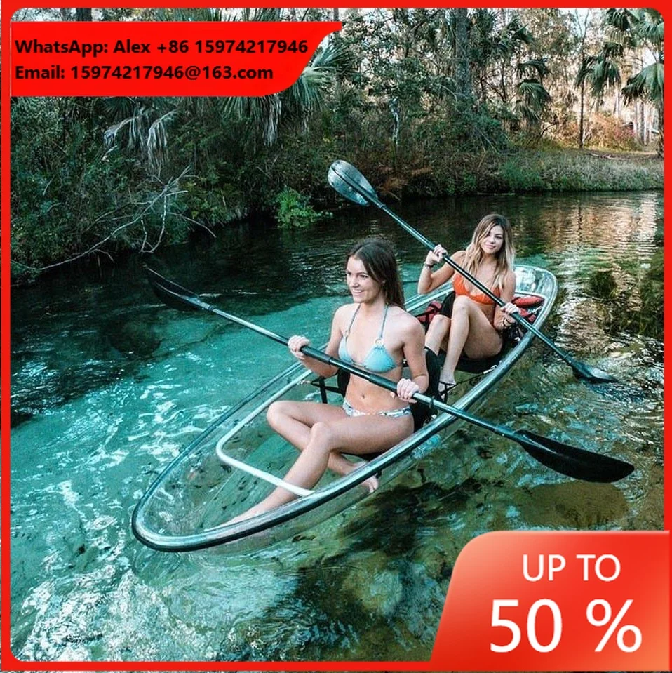 CE Certificated Clear Kayak Transparent Canoe Clear Bottom Kayak Made In China