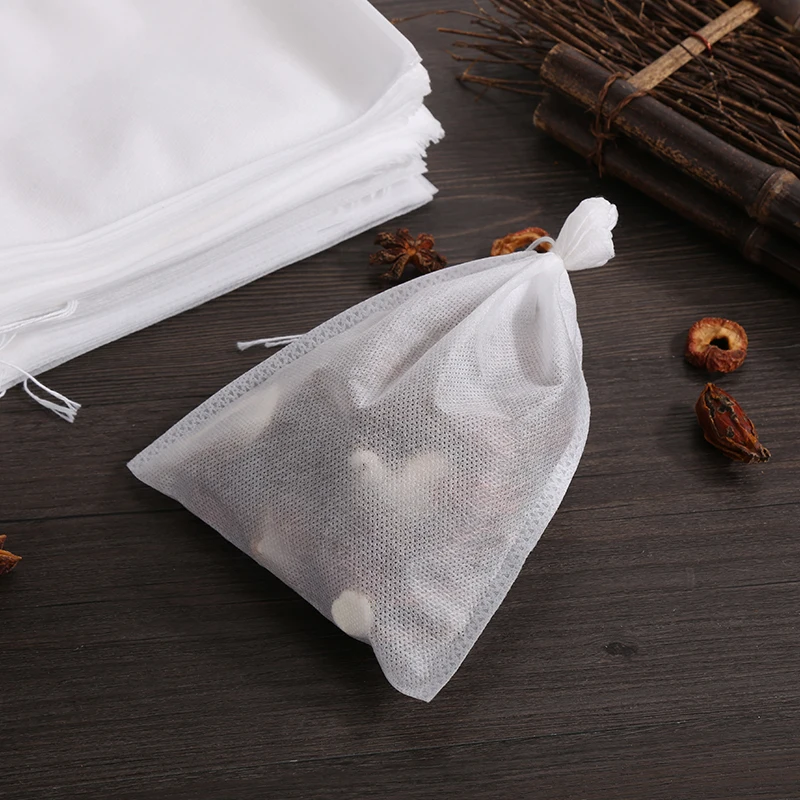 100pcs Food Grade Non-woven Fabric Tea Bags Tea Filter Bags for Spice Disposable Tea Bags Heal Seal Spice Filters Teabags