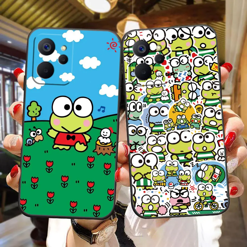 Cute F-Frog K-Keroppi Phone Case For OPPO Realme X50 XT X 11 10 9 9I 8 8I 7 6 Pro Plus 5G Case Funda Coque Shell Capa Cover