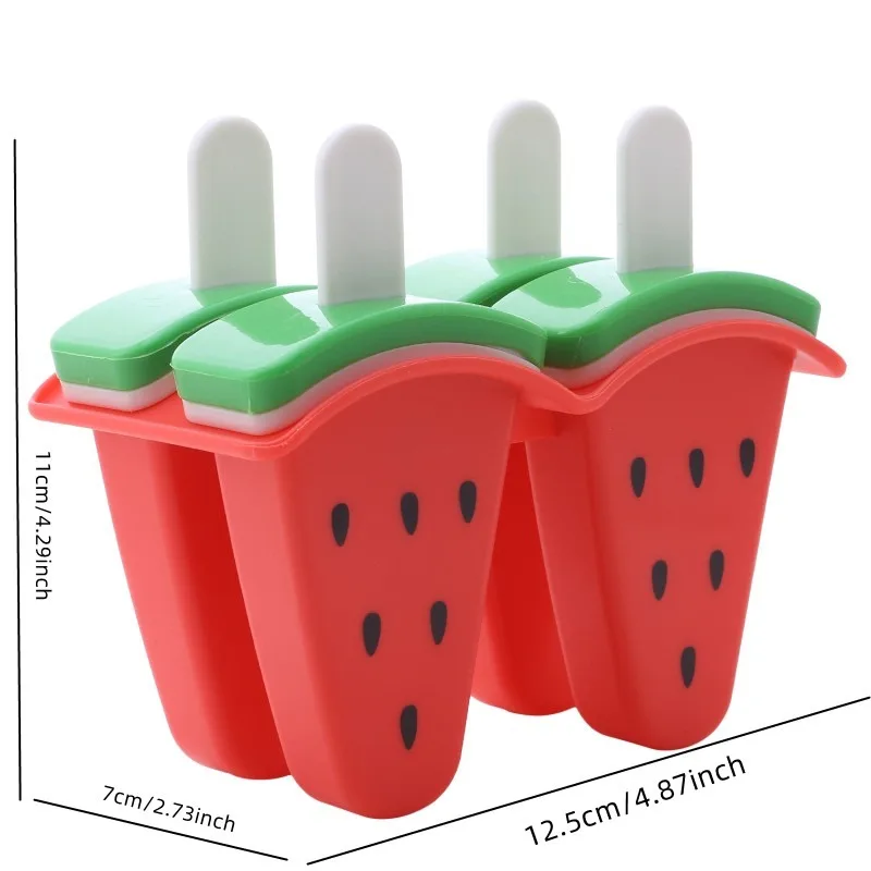 4 Grids Ice Cream Mold Popsicle Mold Form For Ice Cream Maker Fruit Ice Cube Mould Homemade