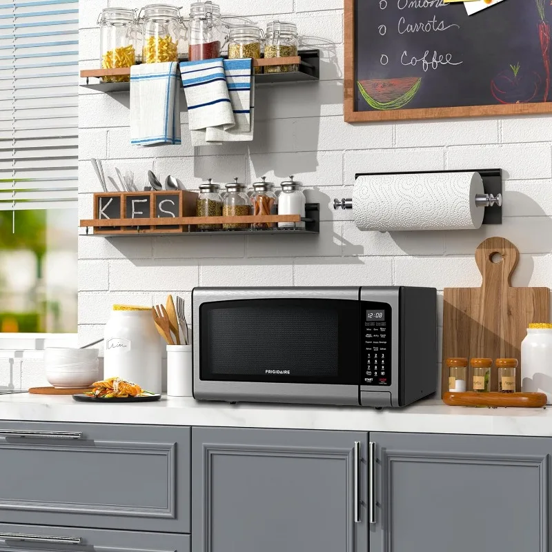 EMW112OAMZ Stainless Steel Microwave Oven, Multi Function, Programmable, 1.1 Cu Ft 1000-Watt, residential kitchen, Stainless