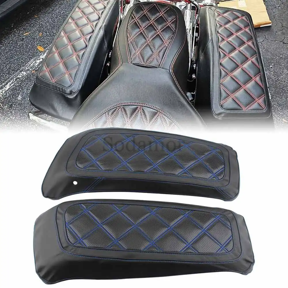 

Motorcycle Accessories L&R Hard Saddlebag Lid Cover Premium Microfiber Leather Fit For Harley Touring Road King FLHR/I 2014-2022