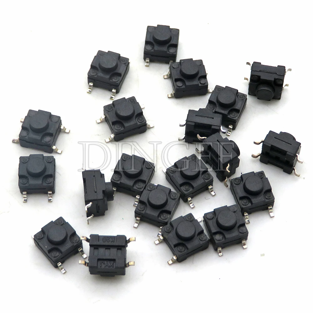 20PCS/lot 6x6mm Panel Waterproof Tact Switch 6x6x4.3 5 6 7 8MM Dustproof Switch 4Pin SMD Micro Buttons 6*6*4.3MM 5MM 6MM 7MM 8MM