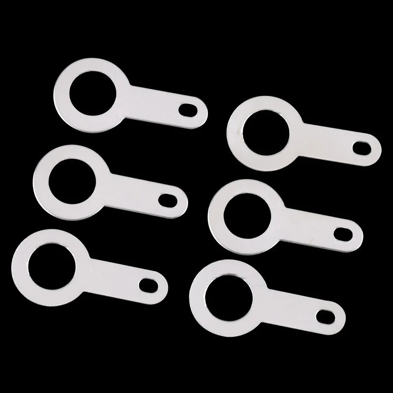 Borne à souder à tête unique en cuivre plaqué argent, 100 pièces, rondelle de soudure circulaire, feuille de soudage, cosse à souder