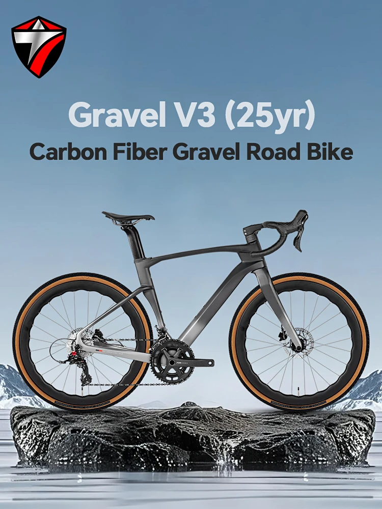 

TWITTER Carbon Gravel Road Bike 24-Speed Carbon Fiber Frame Hydraulic Disc Brakes Mountain Bike Unisex Urban All-Terrain Bicycle