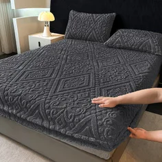 1 piece of autumn and winter milk velvet bedsheet cover with velvet mattress protection cover for keeping warm all year round