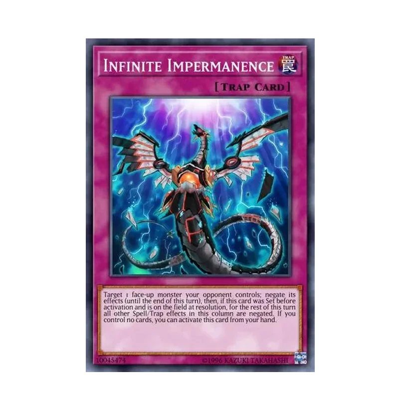 DIY YGO Popular Meta Trap Card Skill Drain Infinite Impermanence Evenly Matched Yugioh Card Game Not Original Master Duel