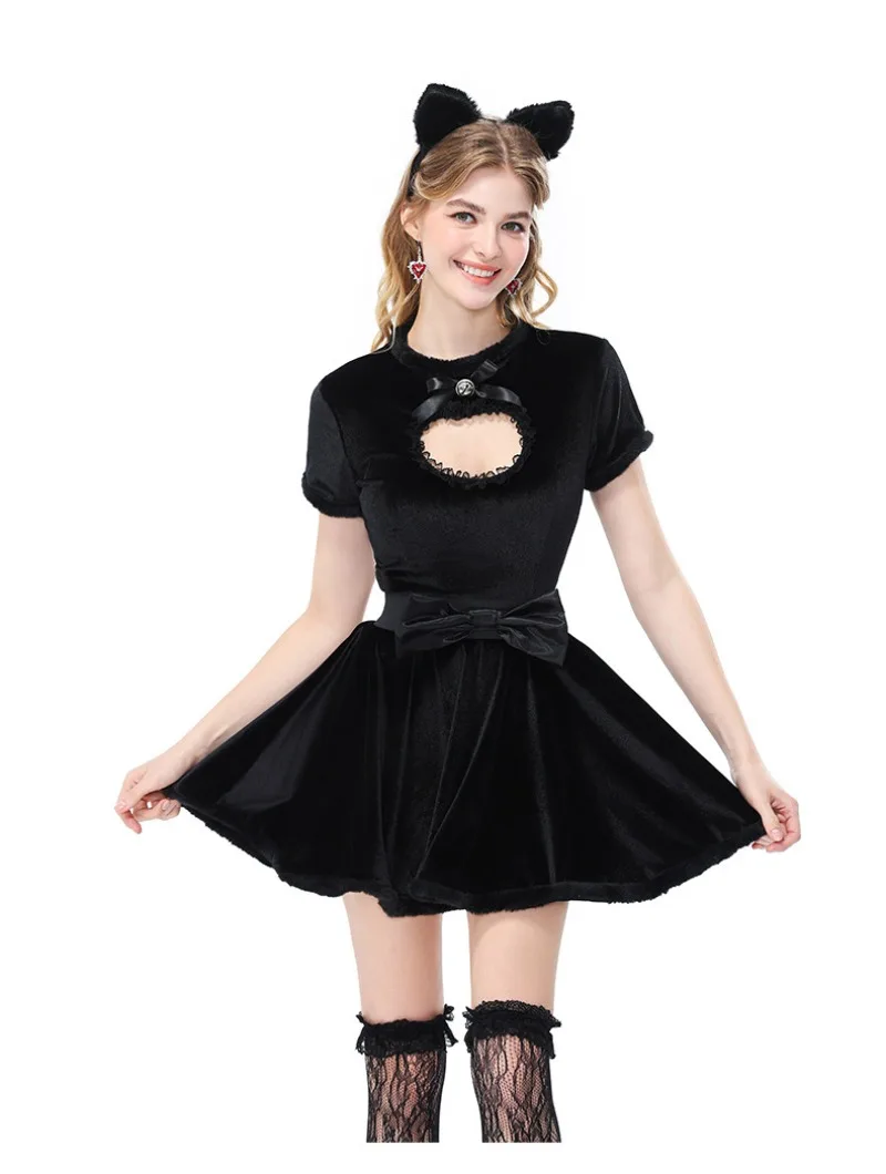 Robe Soubrette Chat Gothique – photo 4