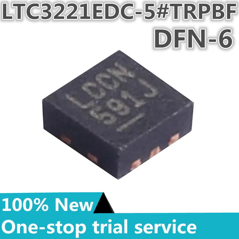 2-100PCS %New stock LTC3221EDC-5#TRPBF LTC3221EDC-5 marking LCCN DFN-6 DC-DC power chip IC