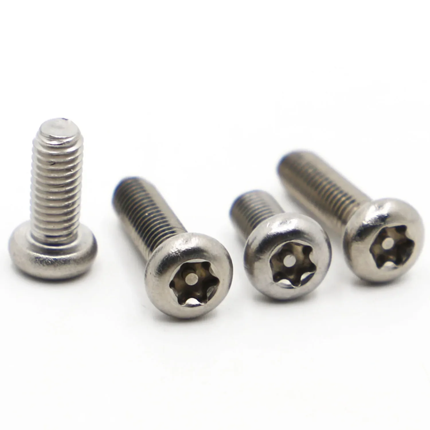 A2-70 304 Stainless Steel Six Lobe Torx Button Round Head with Pin Tamper Proof Security Screw Bolt M2 M2.5 M3 M4 M5 M6 M8 M10