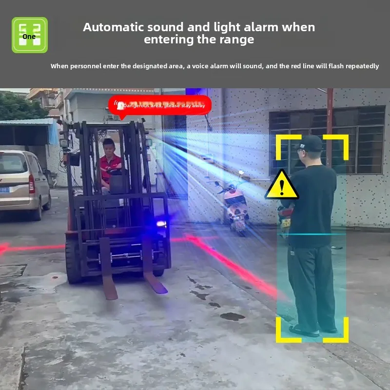 Loader intelligent human body induction forklift anti-collision system