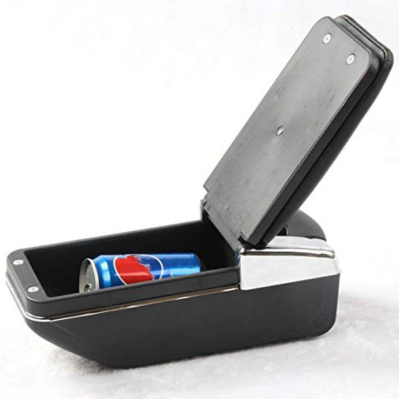 

Armrest Rotatable Black Leather Center Console Storage Box For Nissan Versa Tiida 2005-2011 Arm Rest